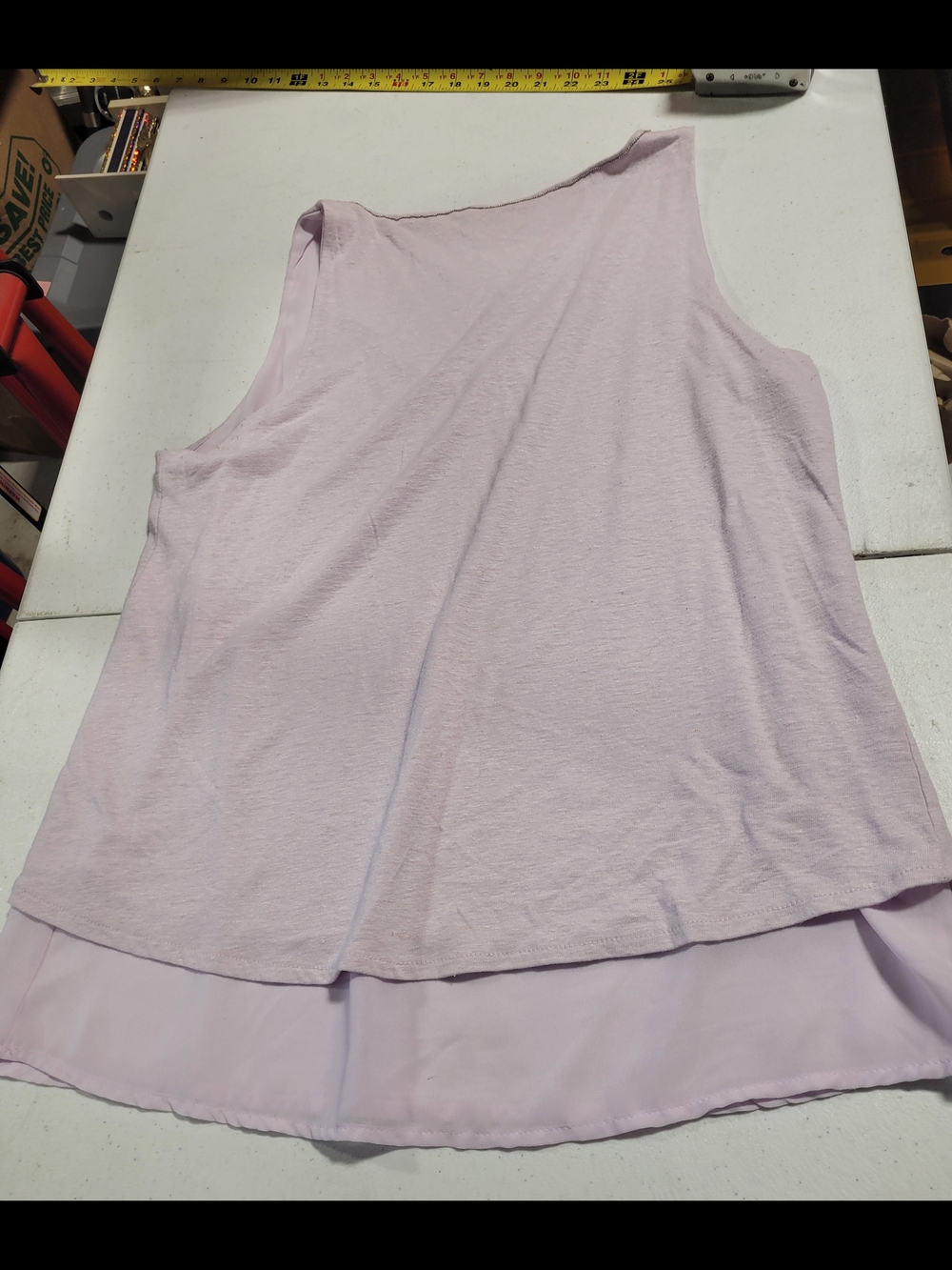 crosby. Light Lilac Layered V-Neck Tank - Picture 3 of 3
